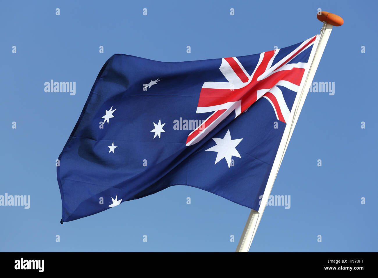 Australische Flagge im wind Stockfoto