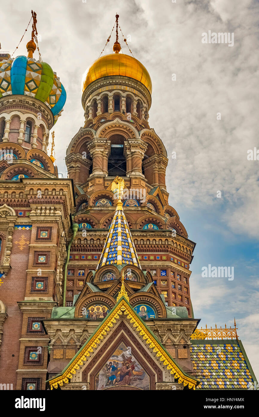 Kirche der vergossene Blut St. Petersberg Russland Stockfoto