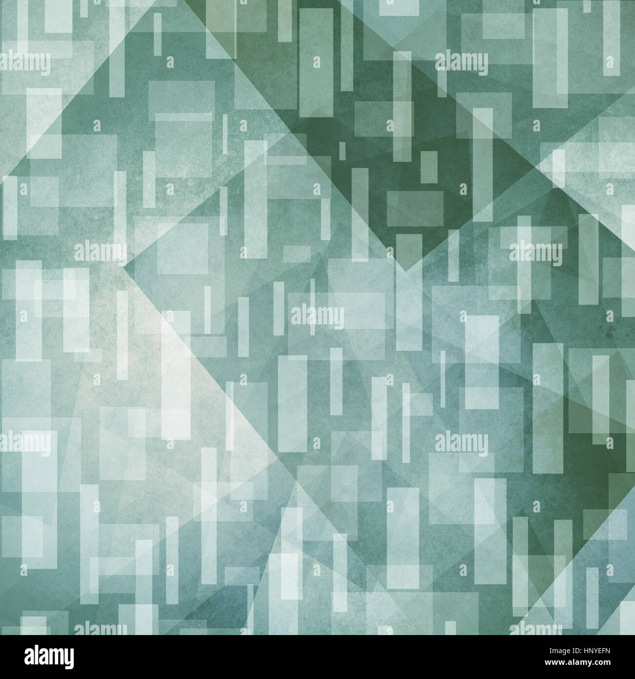 Zusammenfassung Hintergrund. Blau grüner Hintergrund mit weißen Rechteck Formen in Zufallsmuster geschichtet. Petrol / Hintergrund. Dreieck-Hintergrund-Design. Stockfoto