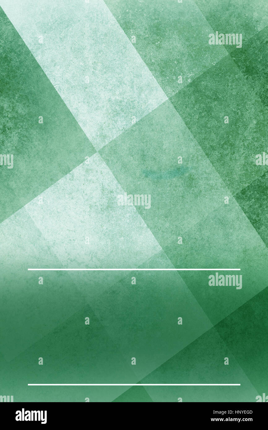 abstrakten grünen Hintergrund Layout mit Dreieck und quadratischen Formen in abgewinkelten Blockmuster Stockfoto