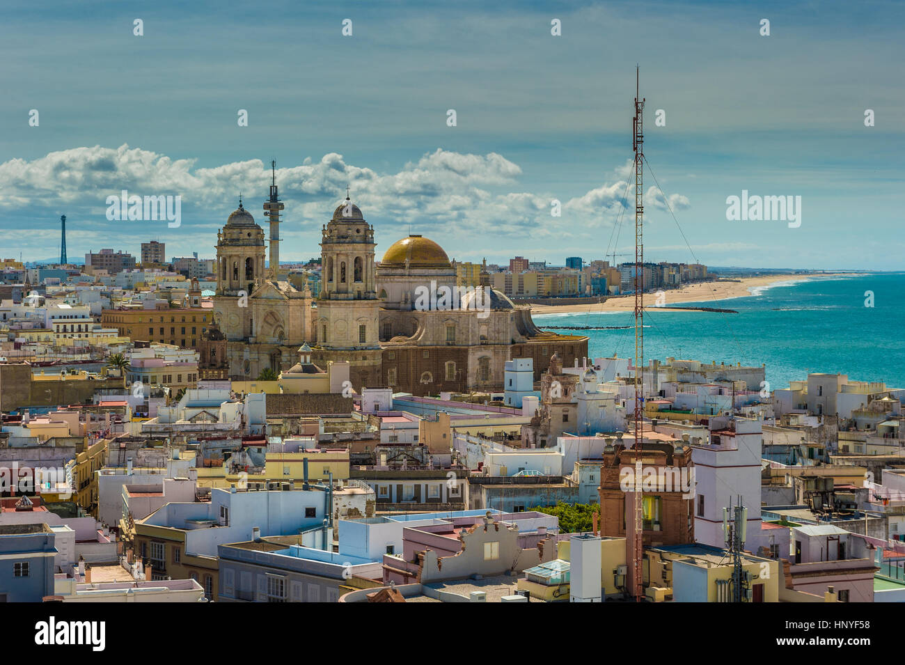 Panorama von Cadiz, Spanien Stockfoto