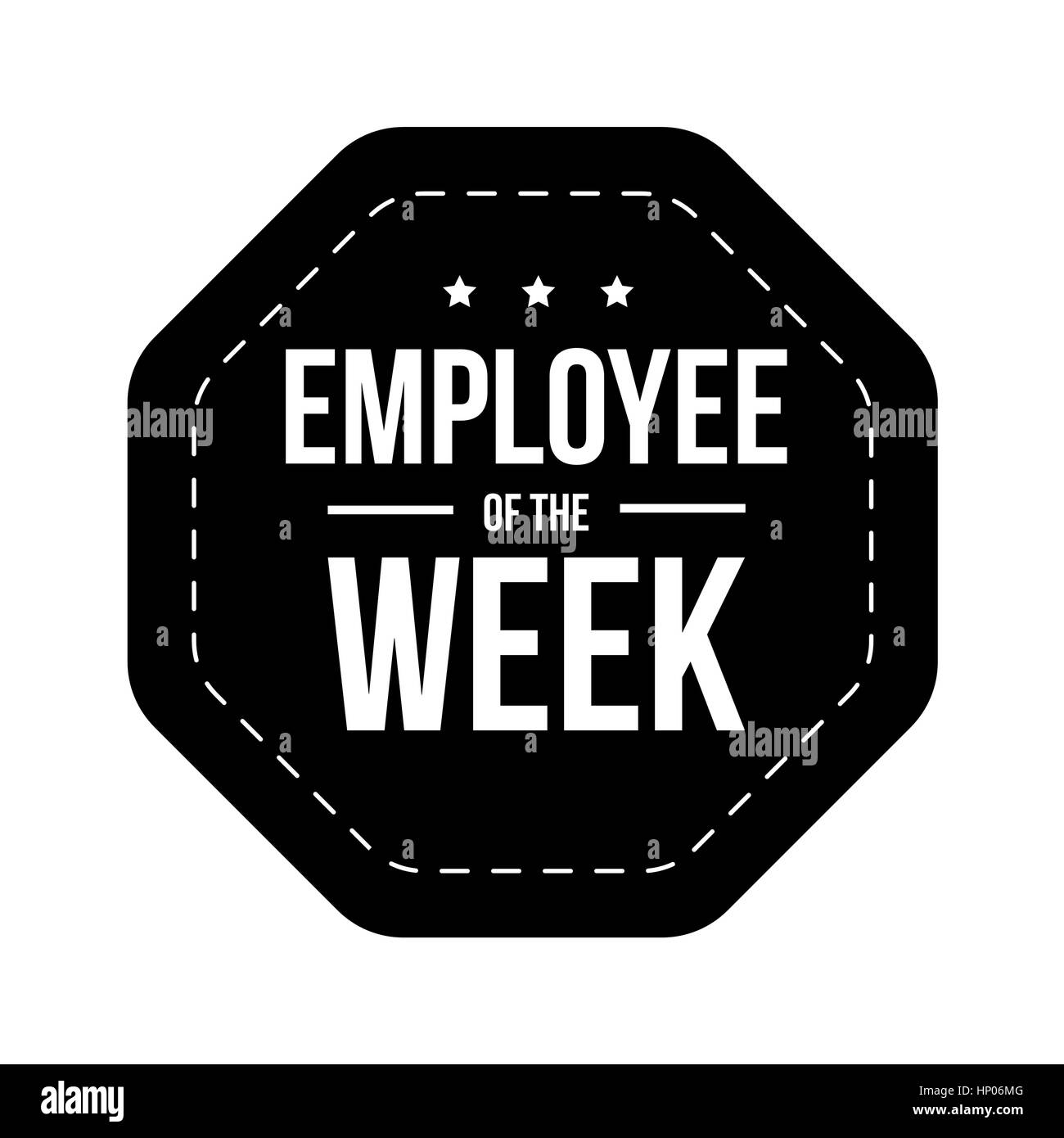 Mitarbeiter der Woche-Vektor-Plakette Stock Vektor