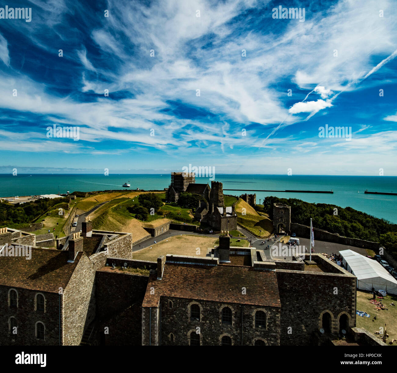 Frankreich von Dover Castle Stockfoto