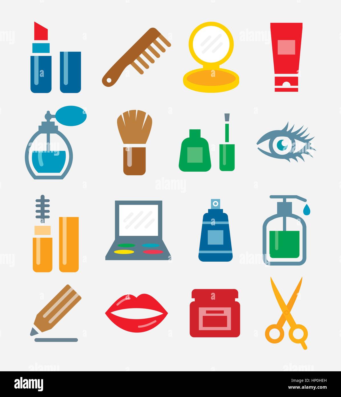 Spa bunte Symbole Stock Vektor