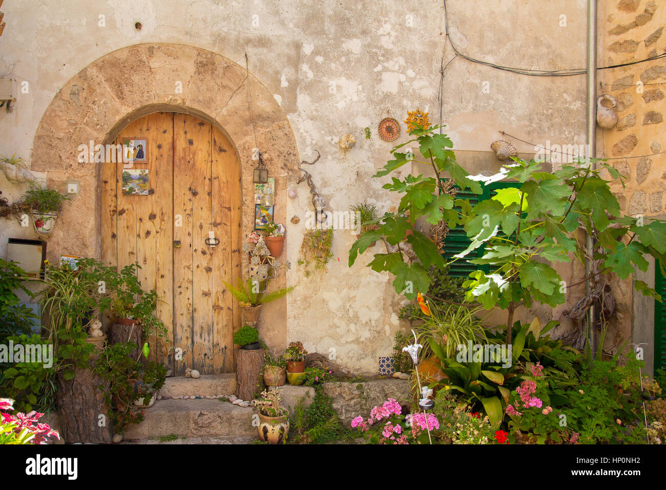 Tür in der Toskana Stockfoto