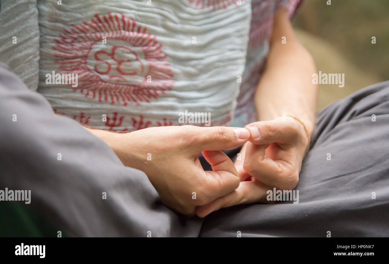 Meditation. Stockfoto
