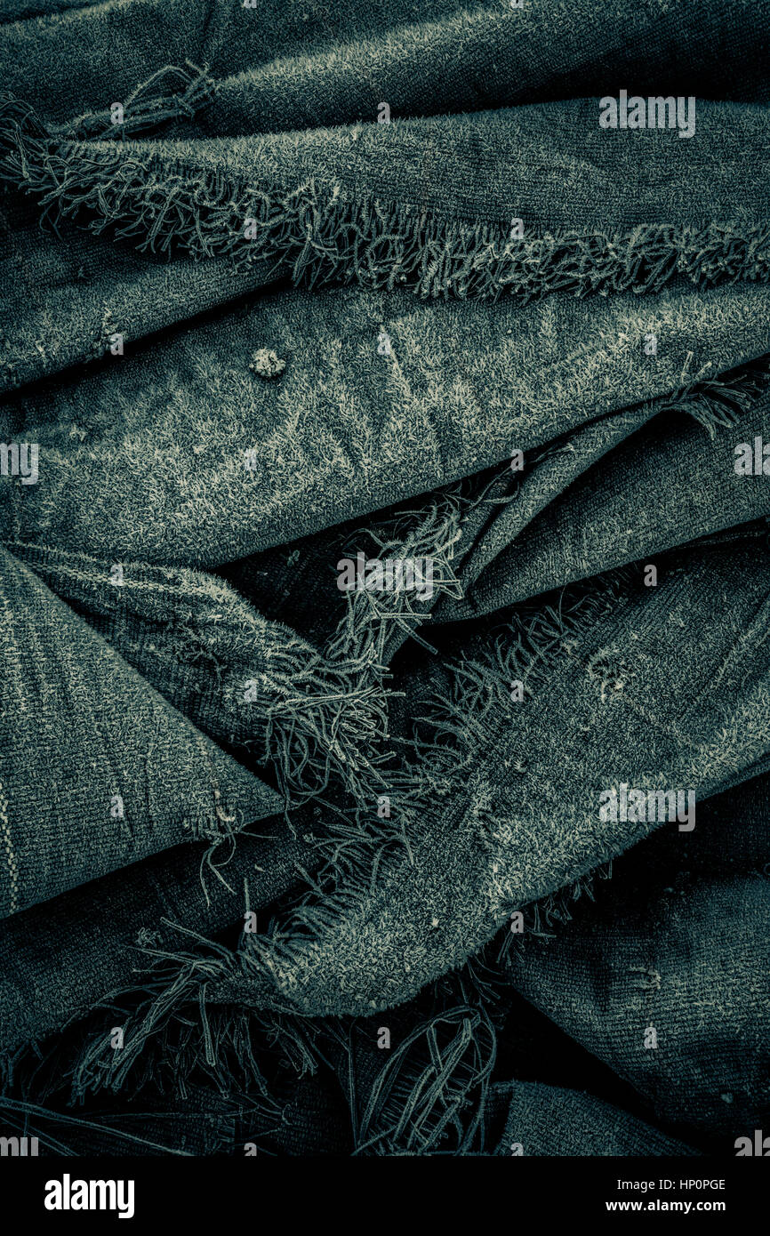 Frost bedeckt gewebte Bodendecker-Folie. Stockfoto