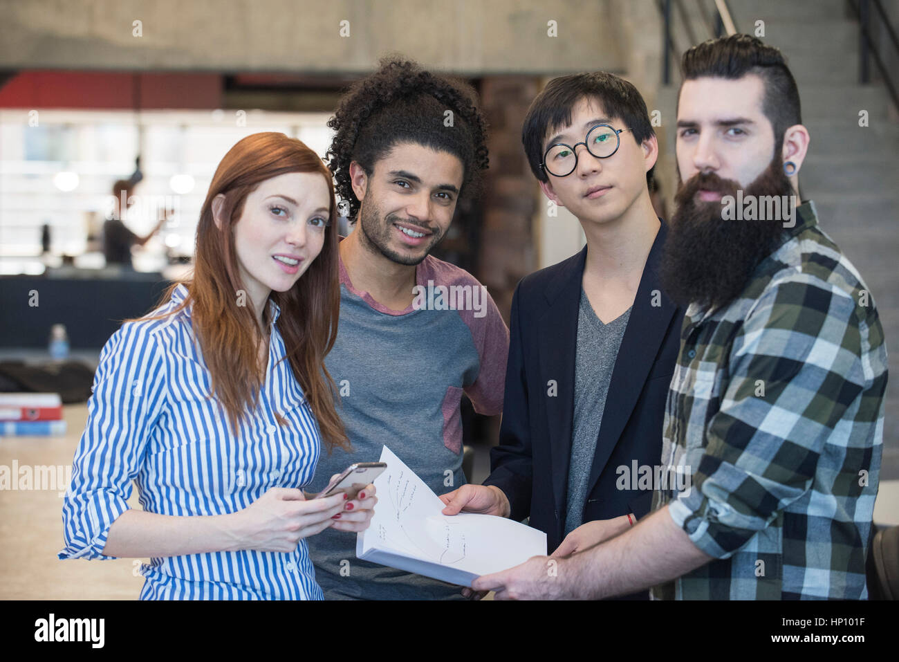 Team arbeiten gemeinsam am Projekt Stockfoto