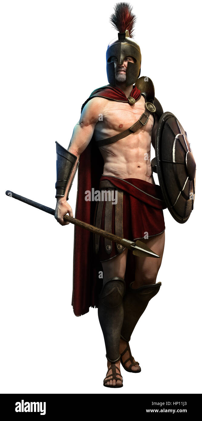 Spartanischer Krieger Stockfoto