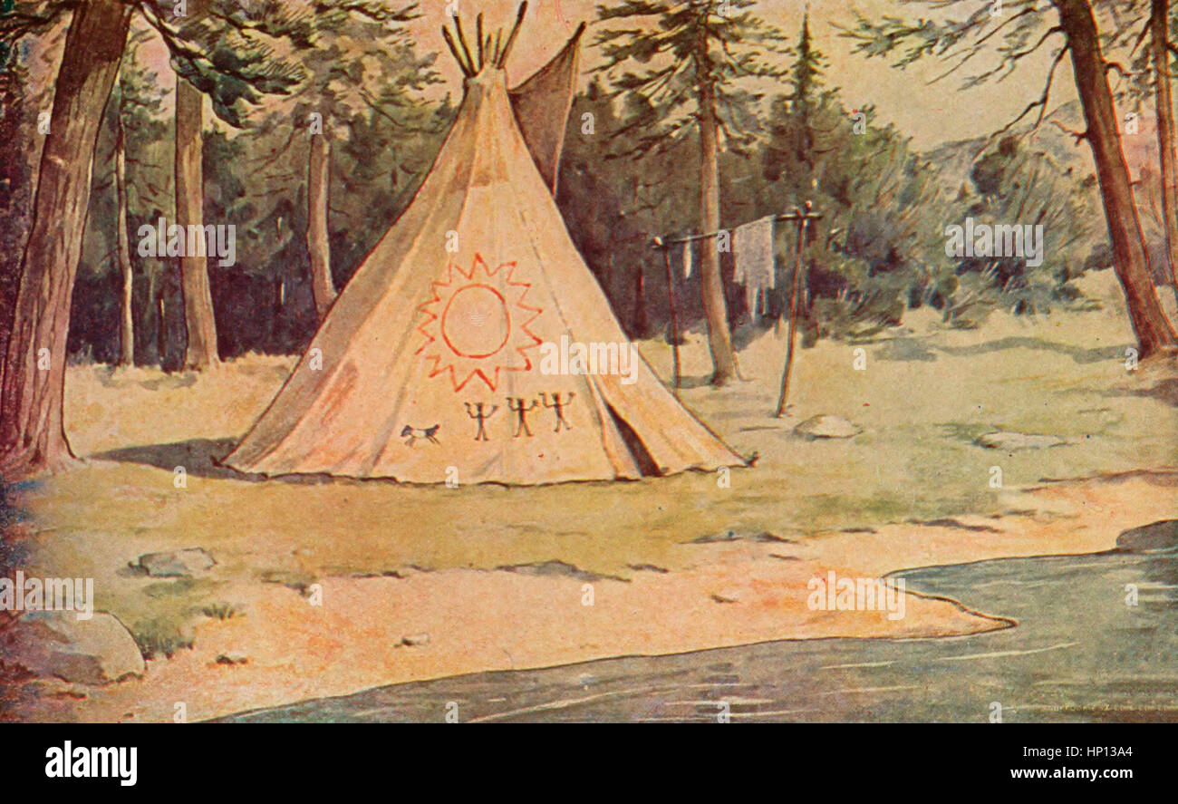 An den Ufern des Gitche Gumee - aus der epischen Gedicht, das Lied von Hiawatha Stockfoto