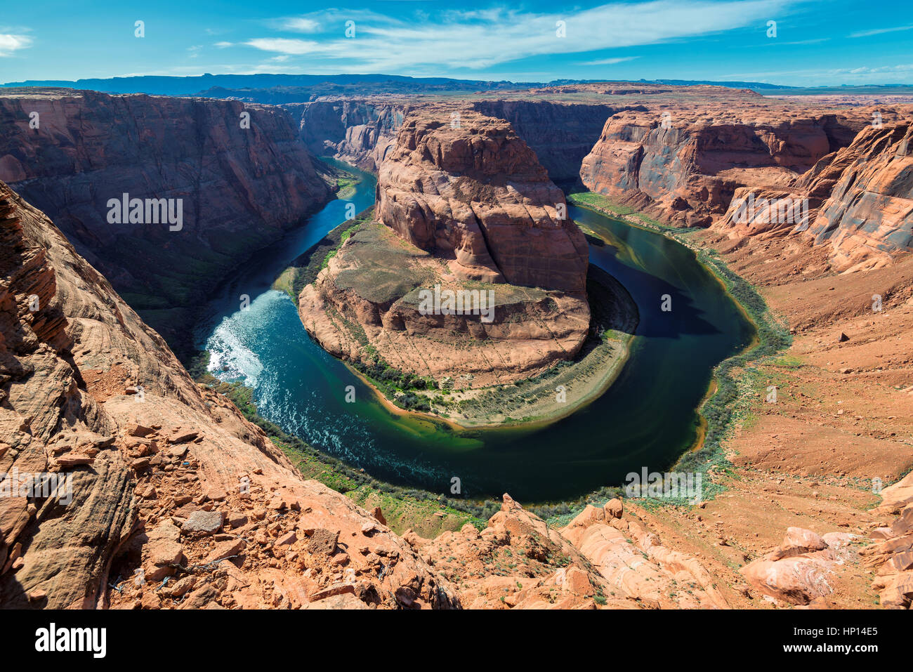 Berühmten Horseshoe Bend des Colorado River im nördlichen Arizona Stockfoto