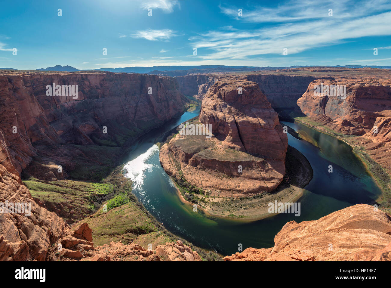 Berühmten Horseshoe Bend des Colorado River im nördlichen Arizona Stockfoto