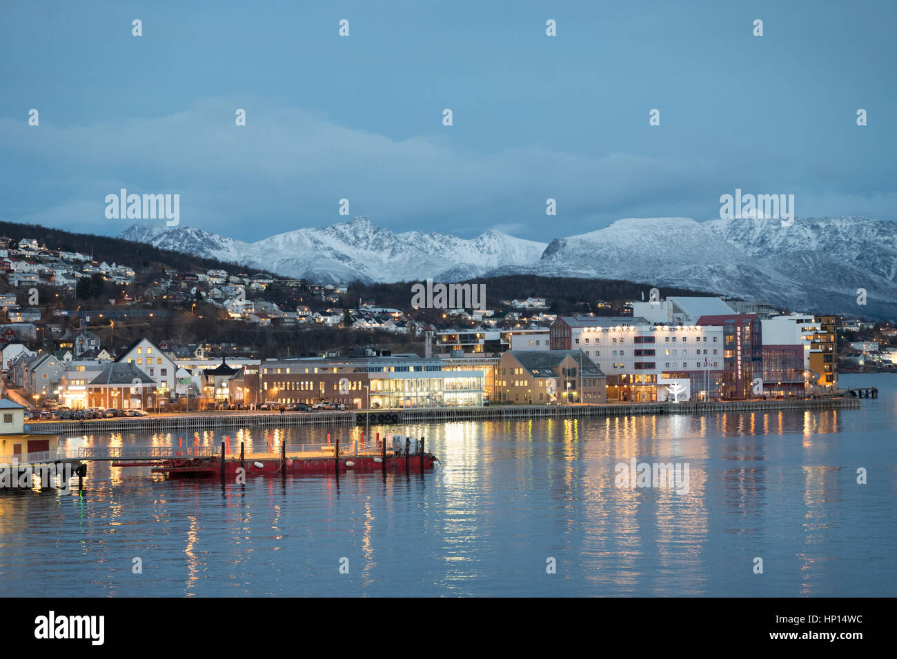 Hafen von Harstad, Norwegen Stockfoto