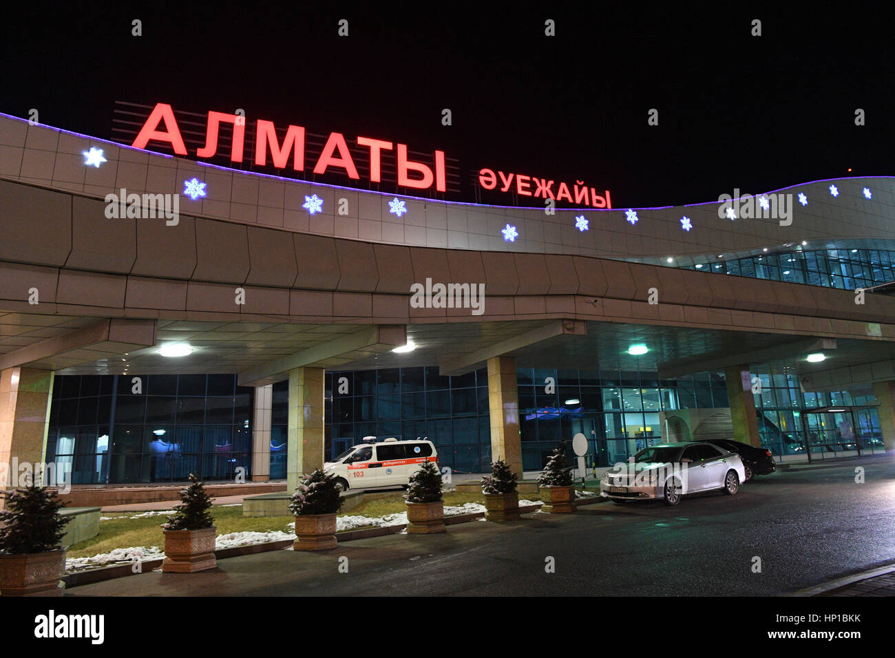 Flughafen Almaty, 27. Januar 2017: 28. Winter-Universiade Almaty 2017 in Almaty, Kasachstan. Bildnachweis: AFLO SPORT/Alamy Live-Nachrichten Stockfoto