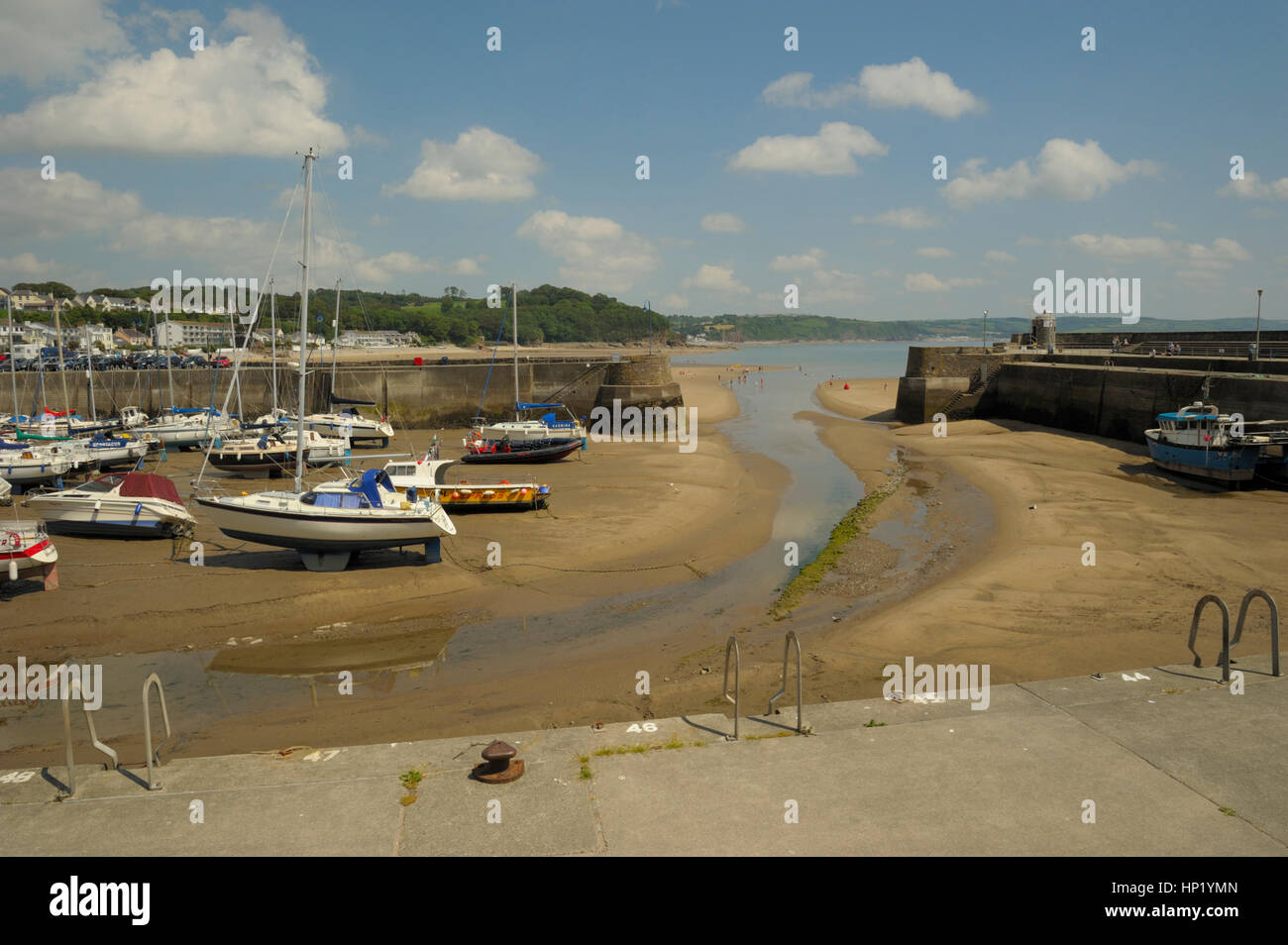 Saundersfoot Hafen Stockfoto