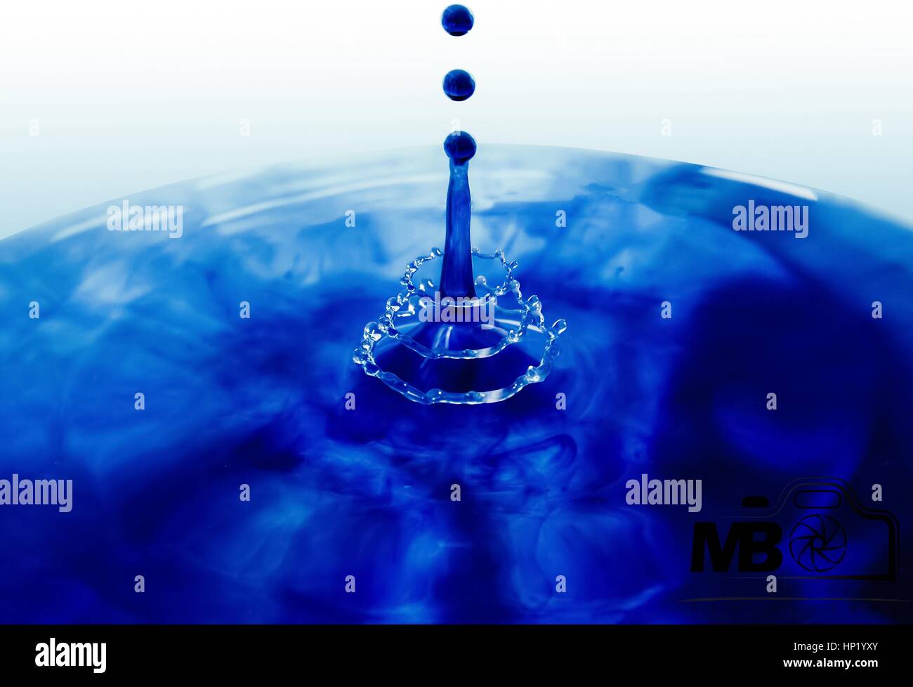 Wasser Tropfen Kunst Stockfoto