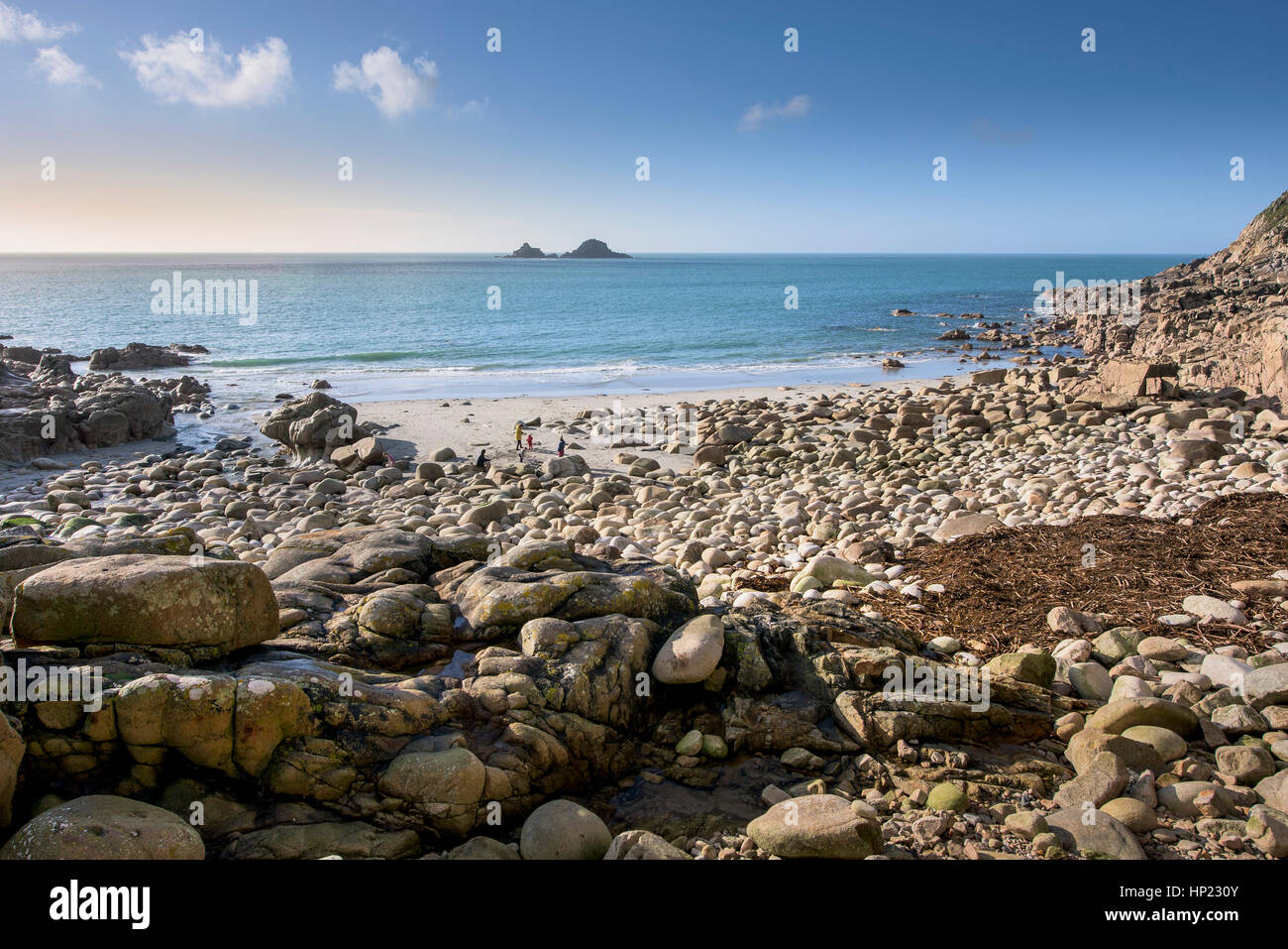 robuste Strand Porth Nanven Cornwall England UK SSSI Stockfoto