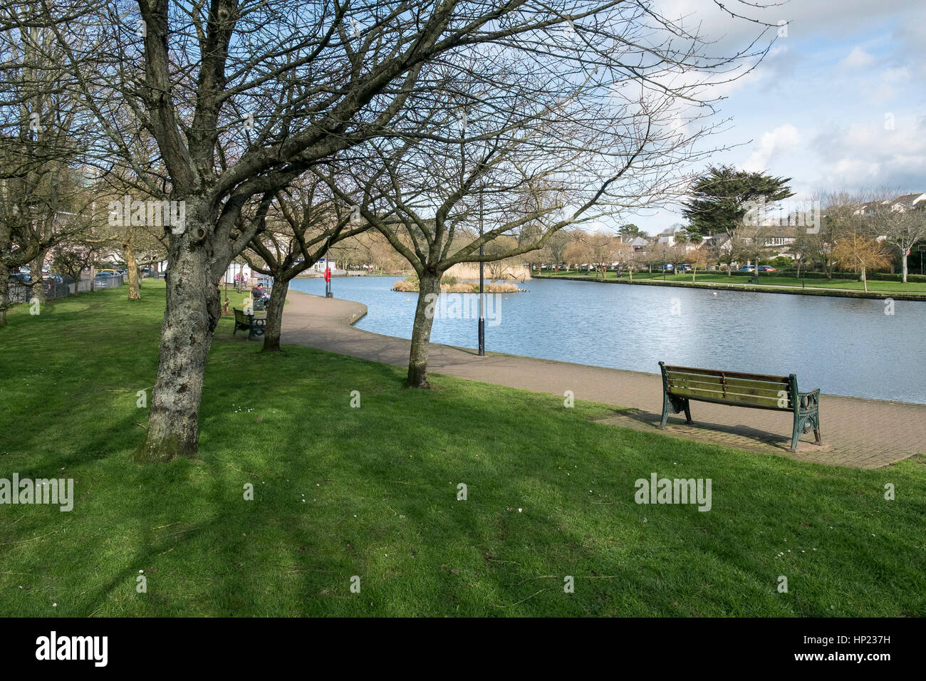 Trenance Boating Lake; in Newquay; Cornwall. Stockfoto