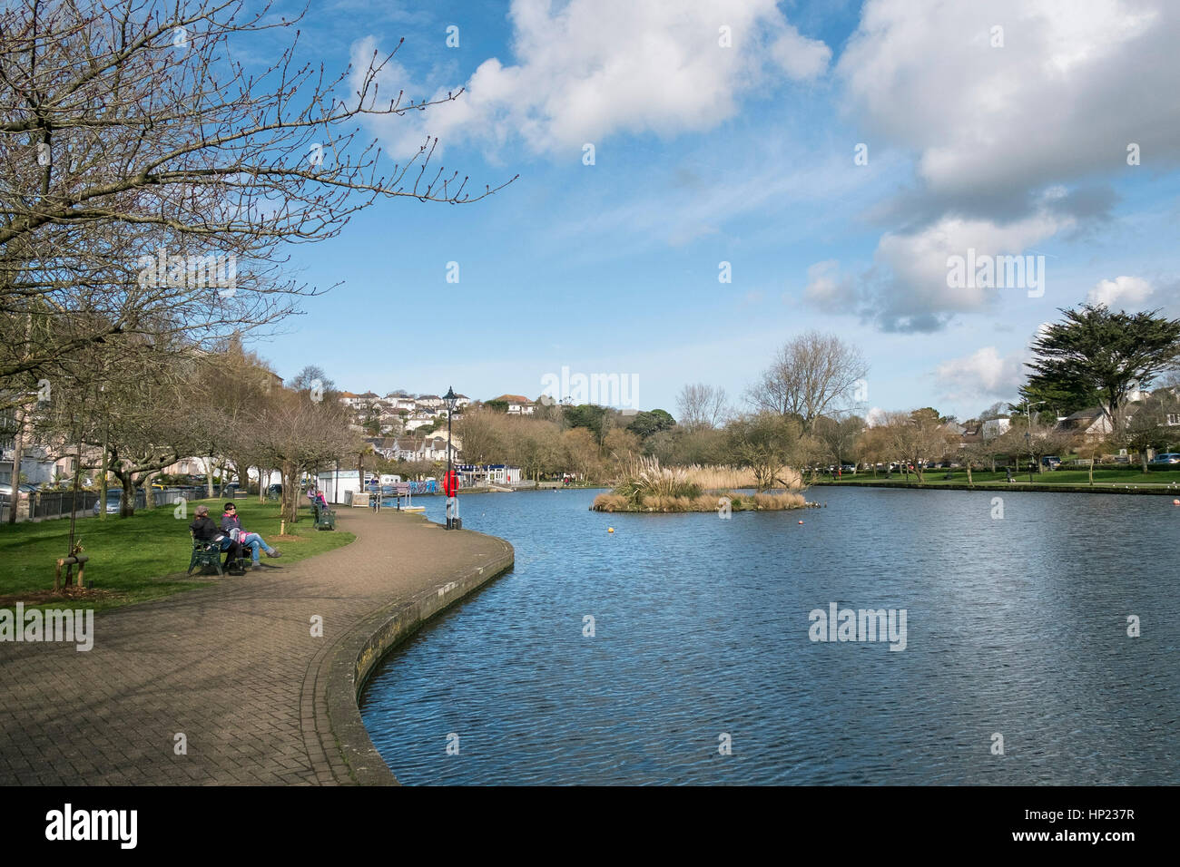 Trenance Boating Lake; in Newquay; Cornwall. Stockfoto