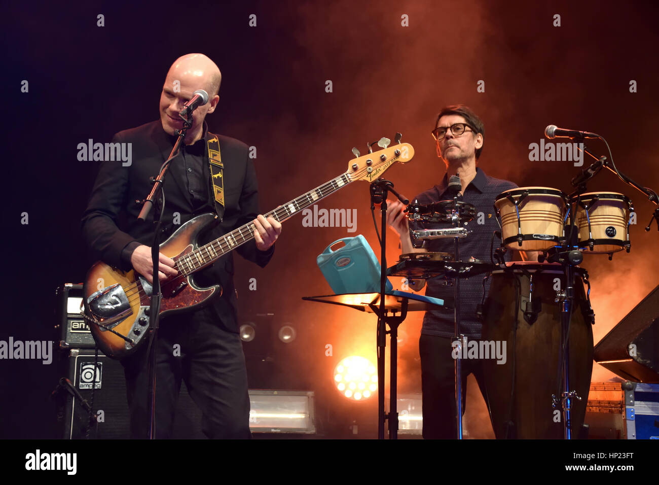 Anders Kappelin & Christer Björklund Magnus Carlson Konzert an, wo ist die Musik? Festival-2017 in Norrköping, Schweden Stockfoto