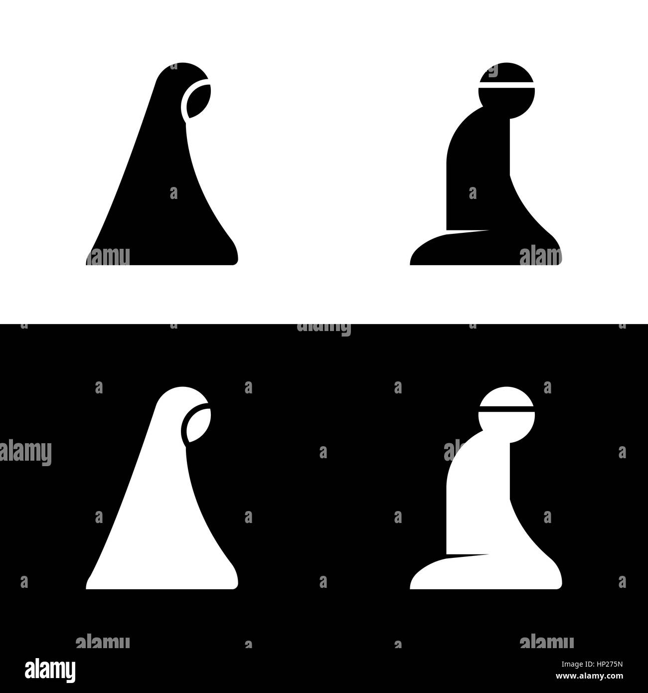 Islamische Gebet Raum Bereich Zeichen Symbol Logo Icon Illustration Stockfoto