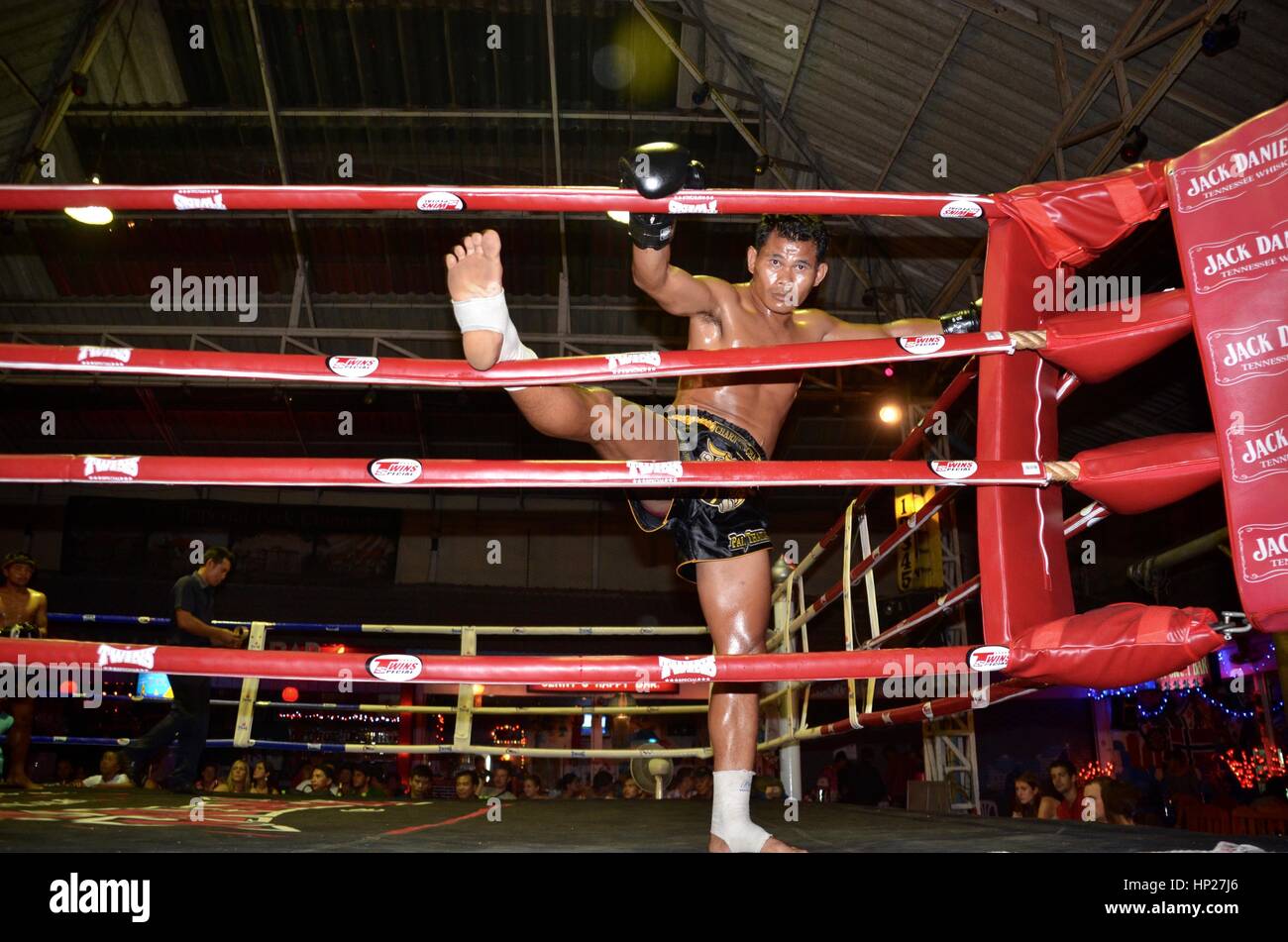 Muay Thai-Boxen Stockfoto