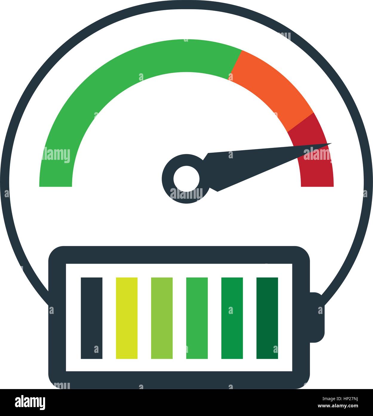 TachoSymbol und BatterieDesign. EPS8 unterstützt