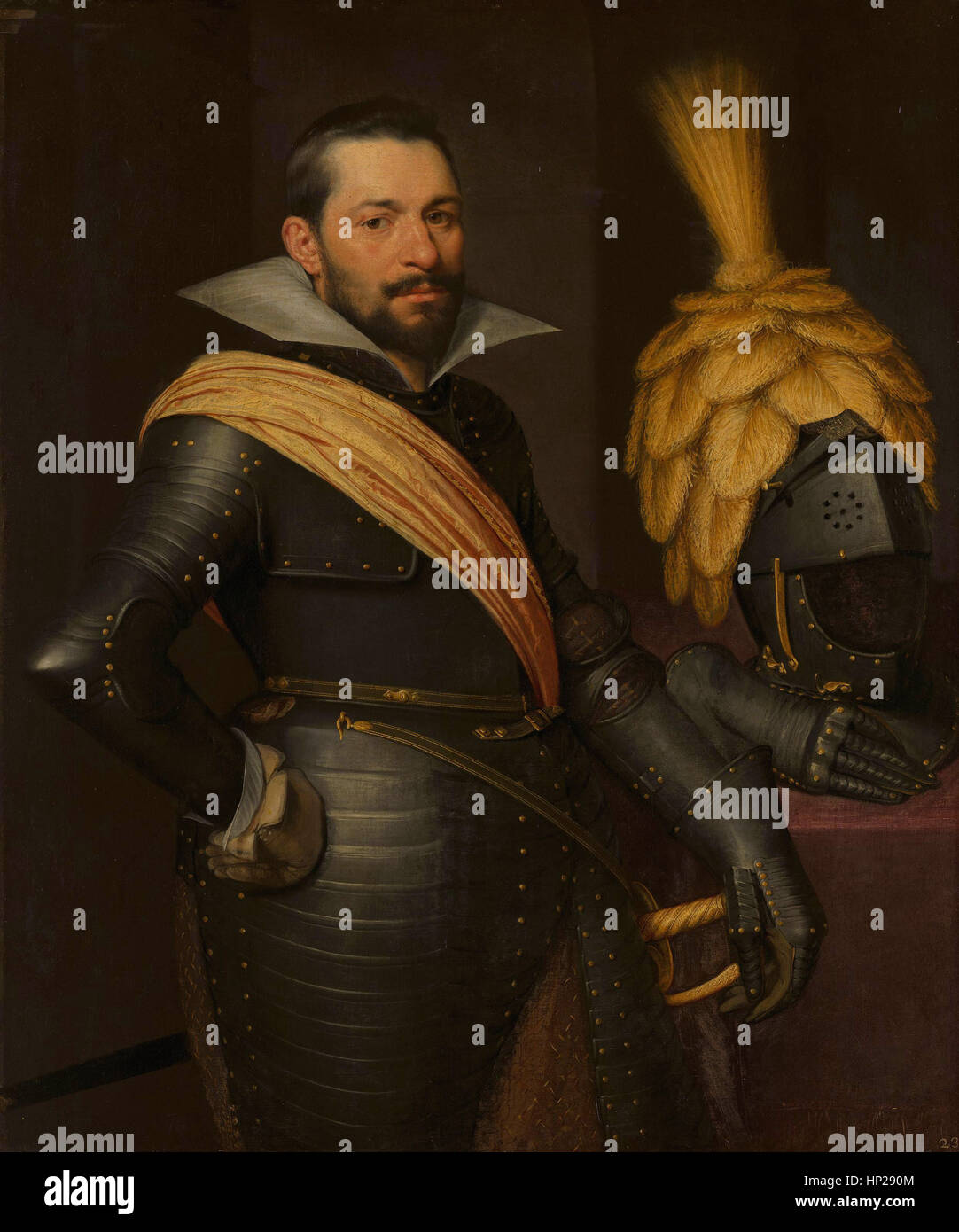 Jan van Ravesteyn und Workshop Portrait eines Offiziers möglicherweise Gaspard de Coligny, -Mauritshuis Museum den Haag Stockfoto