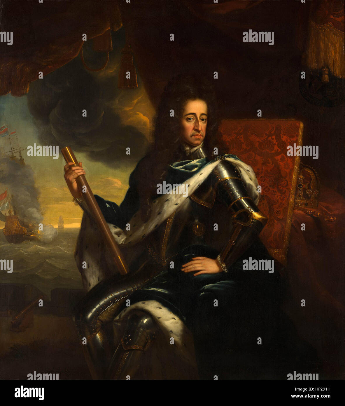 Godfried Schalcken Porträt von Wilhelm III., König von England,-Museum Mauritshuis den Haag Stockfoto