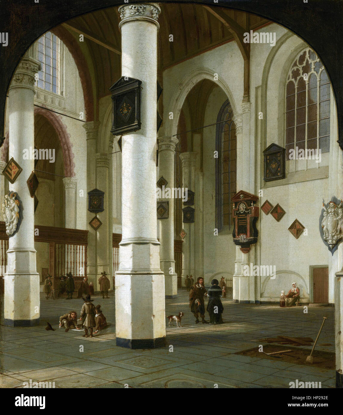 Hendrick van Vliet Innere der Oude Kerk in Delft - Mauritshuis Museum den Haag Stockfoto