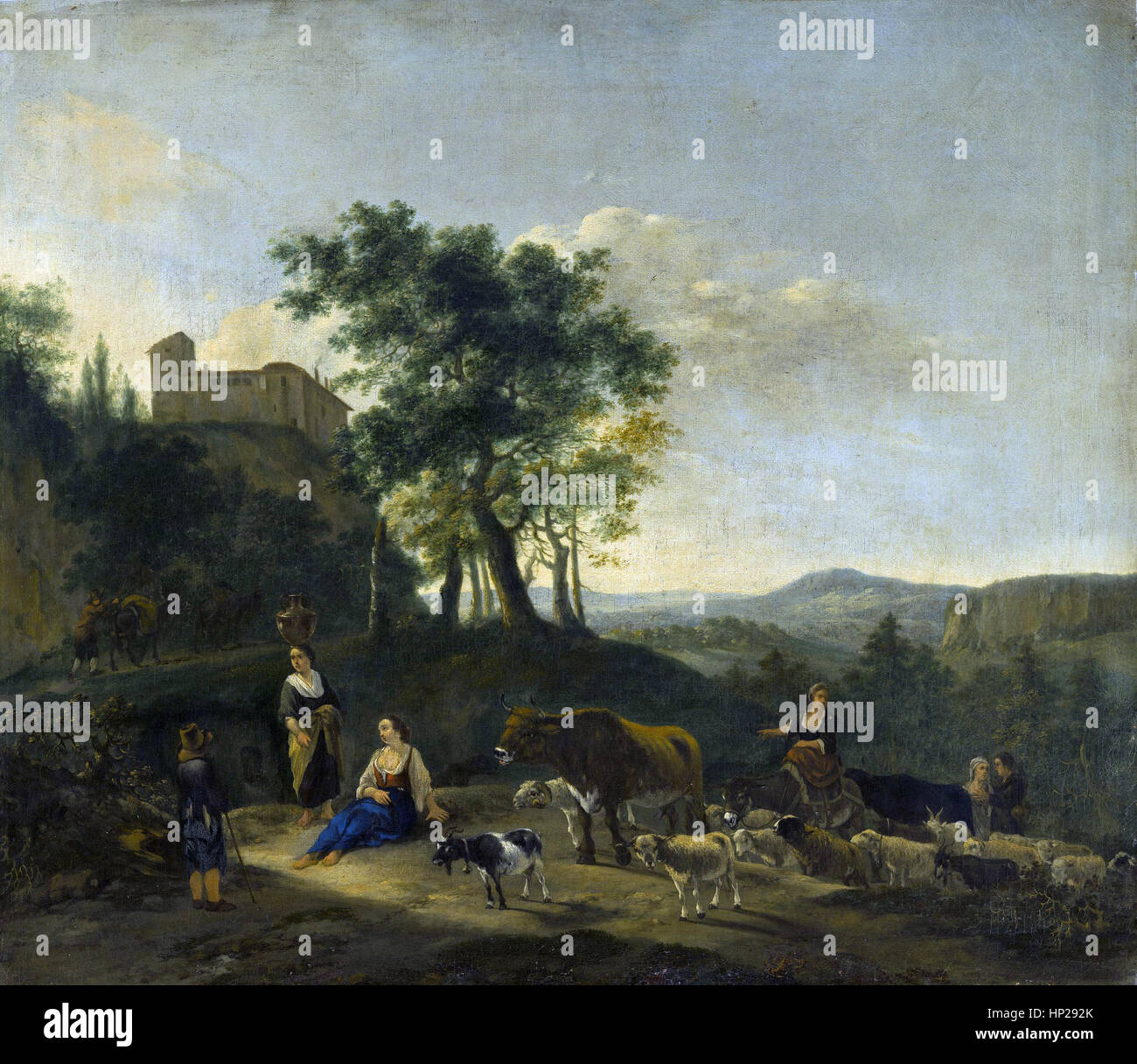Jan Willemsz. Lapp Mauritshuis italienisch anmutende Landschaft mit Hirten - Museum Mauritshuis den Haag Stockfoto