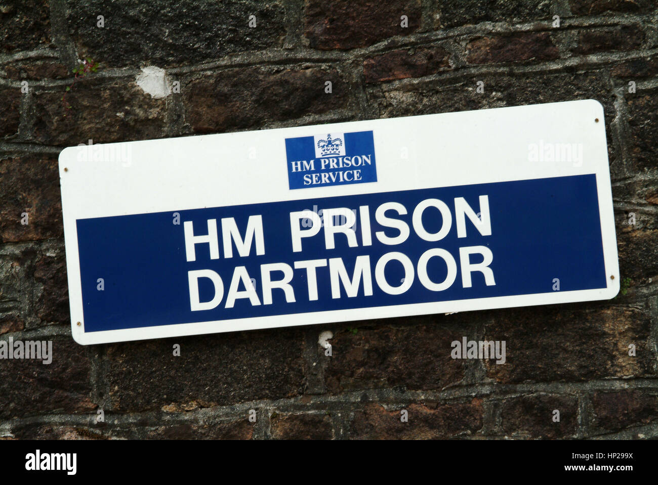 HM Gefängnis Dartmoor, dem Haupttor Stockfoto