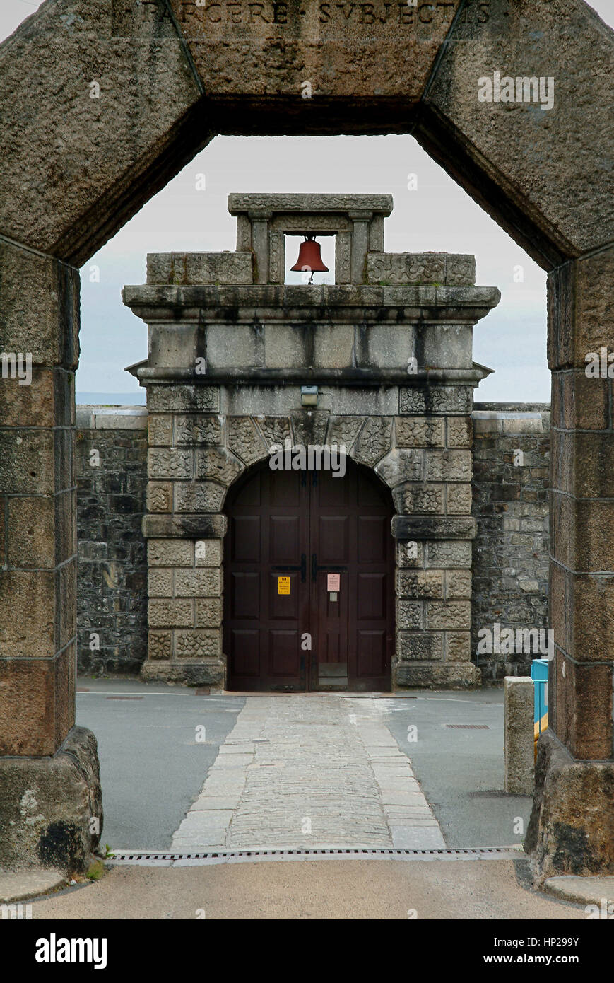 HM Gefängnis Dartmoor, dem Haupttor Stockfoto