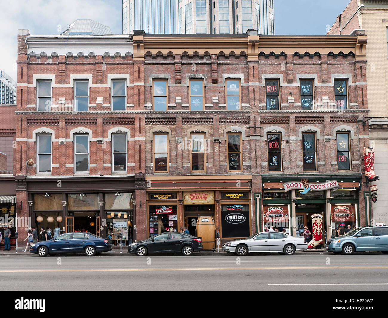 Whisky gebogenen Saloon und Boot Land, Nashville, Tennessee Stockfoto