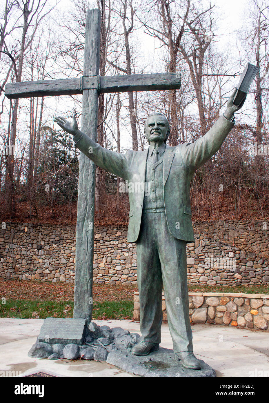 Billy Graham Statue in Ridgecrest North Carolina Stockfoto