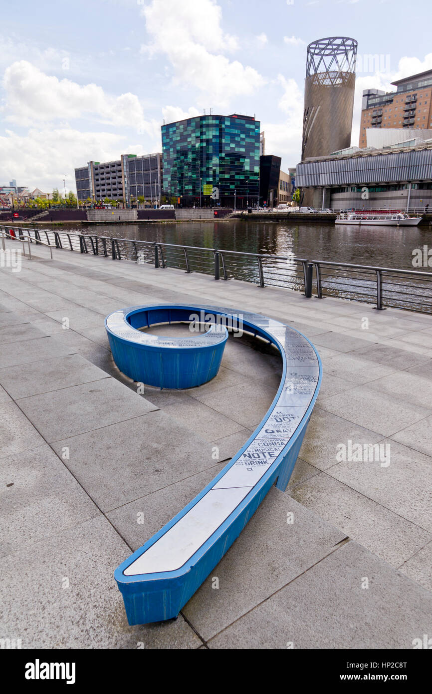 Neun Dock, eine Skulptur neben das Dock in Salford, Greater Manchester, England, Großbritannien gebaut Stockfoto