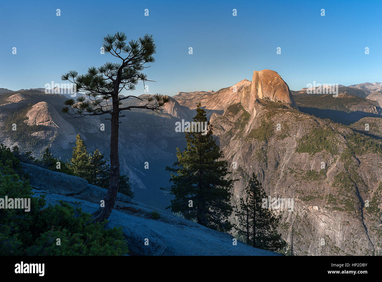 Schöner Panoramablick über Glacier Point im Yosemite National Park Stockfoto