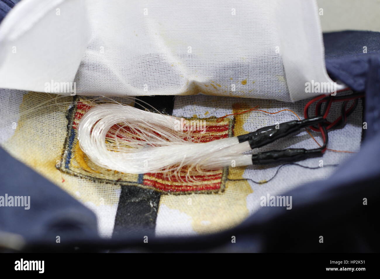 Kunststoff-LWL-Kabel Licht geführt Stockfoto