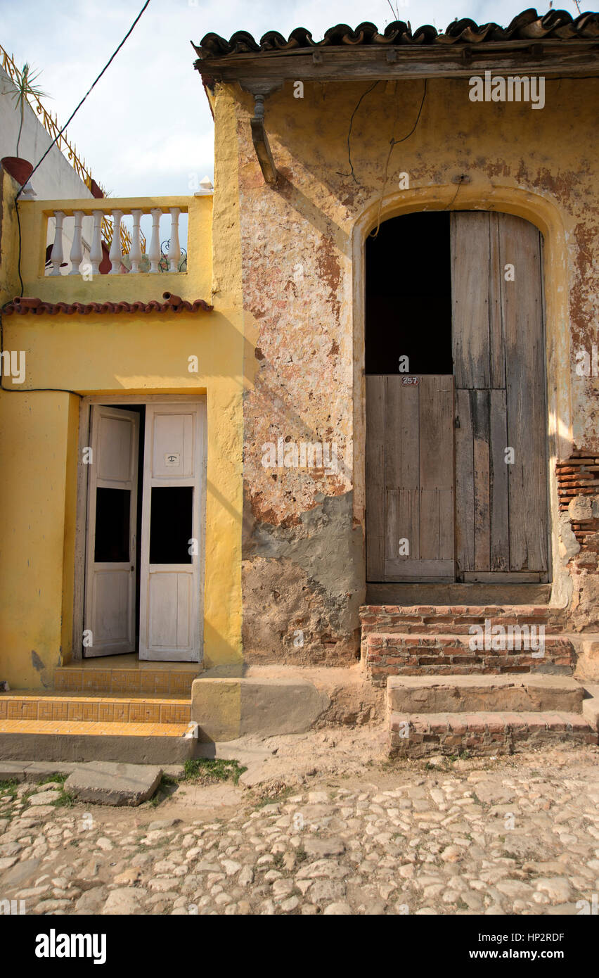 Beispiel für schlechte Wohnverhältnisse in Trinidad Kuba Stockfoto