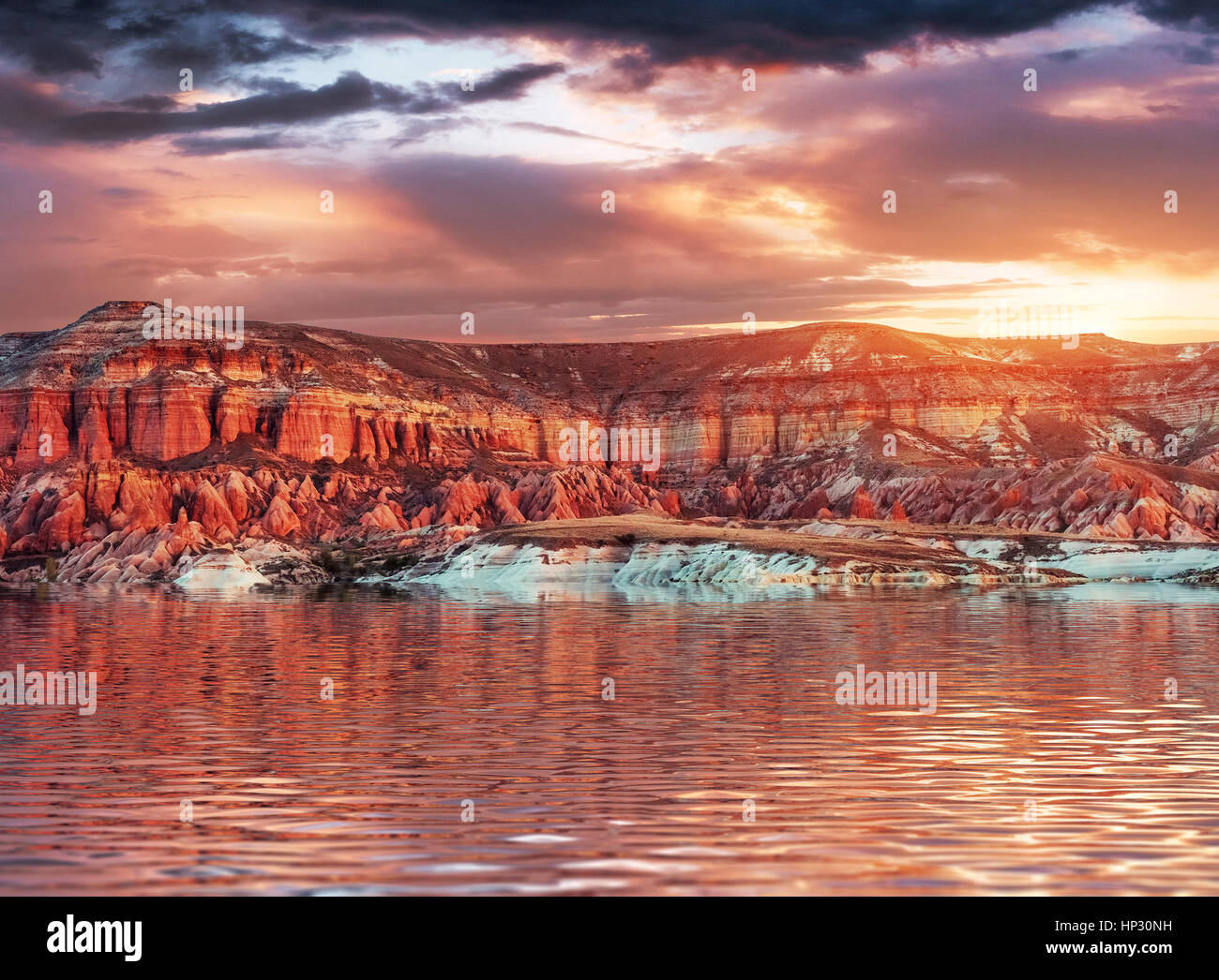 Die Zusammensetzung des Wassers Stockfoto