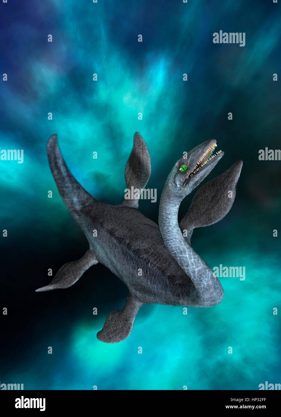 Plesiosaurier, Abbildung. Stockfoto