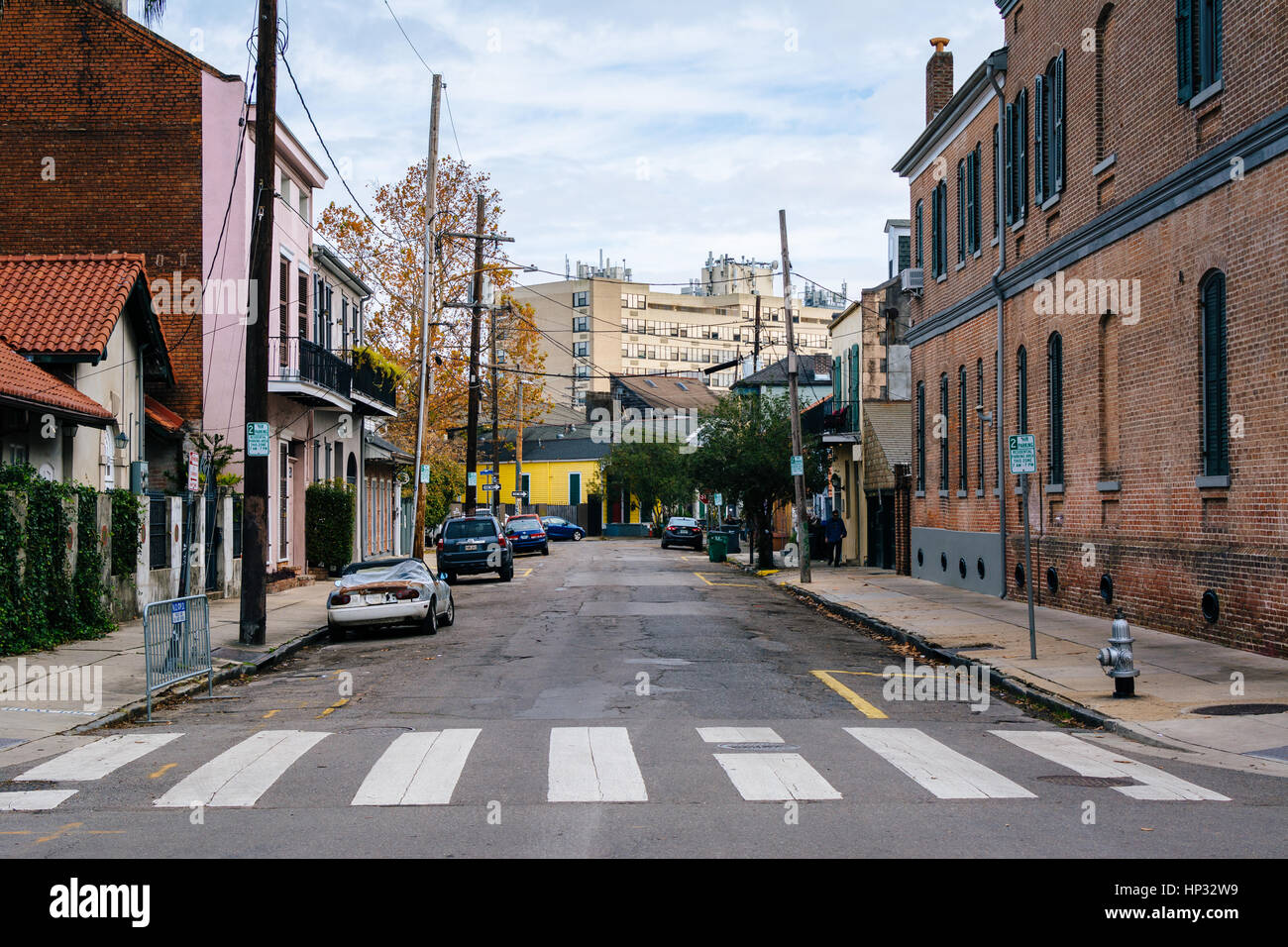 Chartres Street, in Marigny, New Orleans, Louisiana. Stockfoto