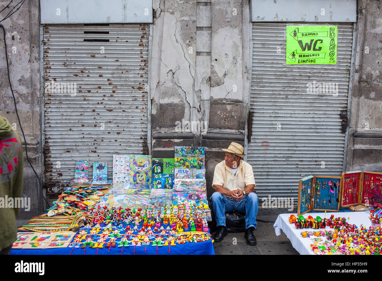 Markt, Plaza De La Constitución, El Zocalo, Zocalo Quadrat, Mexico City, Mexiko Stockfoto