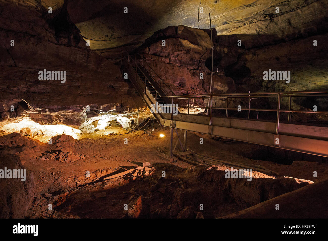Salpeter-Mine in Mammoth Cave National Park Stockfoto