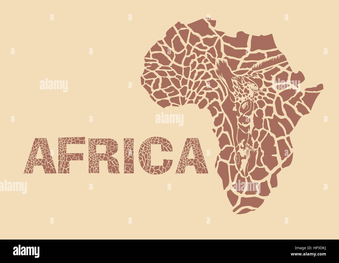 Tarnung und Symbol Afrika Giraffe Stock Vektor