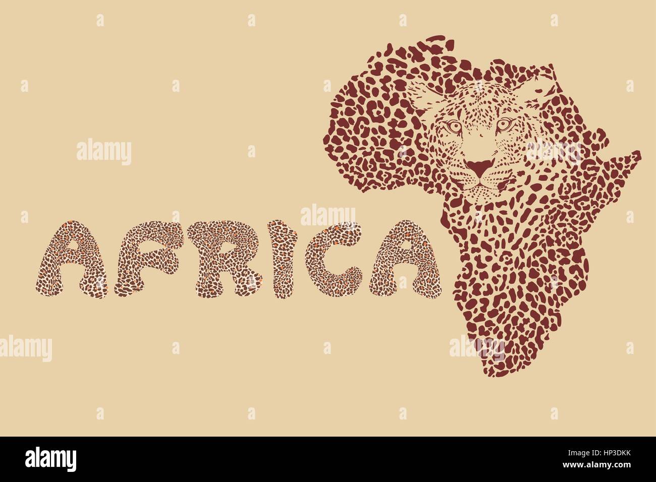 Vektor-Illustration Hintergrund gemacht von einem Leoparden-Motiv. Stock Vektor