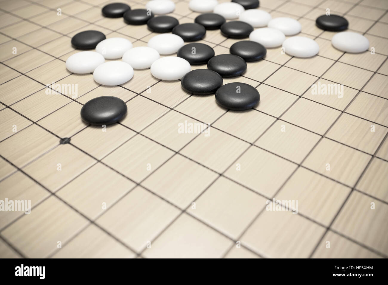 Gehen Sie Spiel oder Weiqi (chinesische Brettspiel) Hintergrund Stockfoto