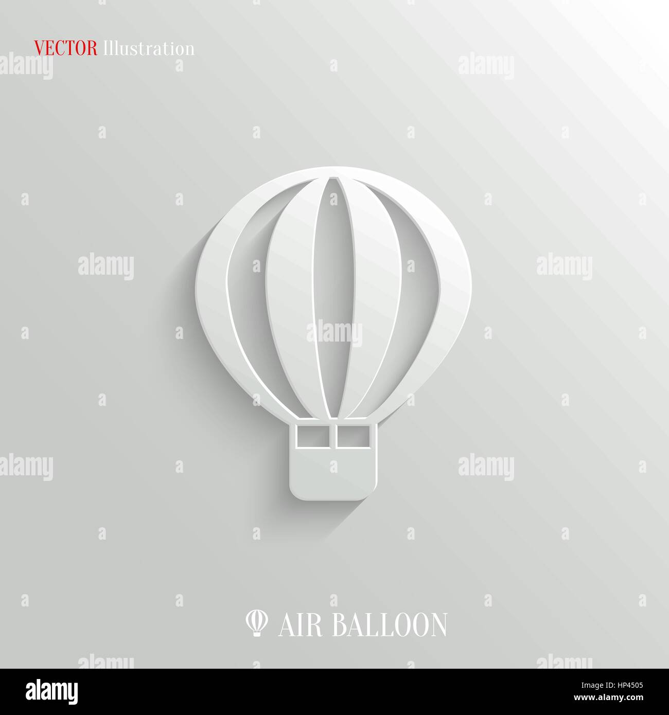 Luft-Ballon-Symbol - Vektor-Konzept-Hintergrund Stock Vektor