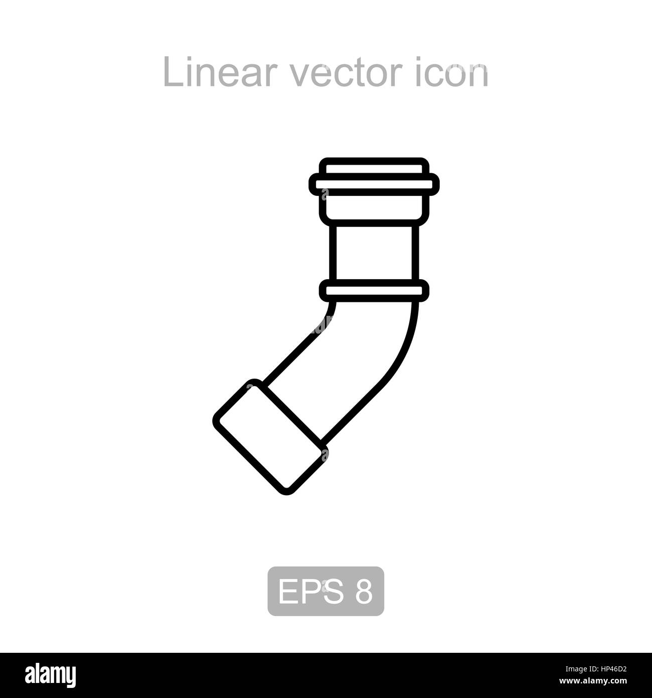 Symbol Der Winkel Rohr 45 Grad In Einem Linearen Stil Stockfotografie Alamy