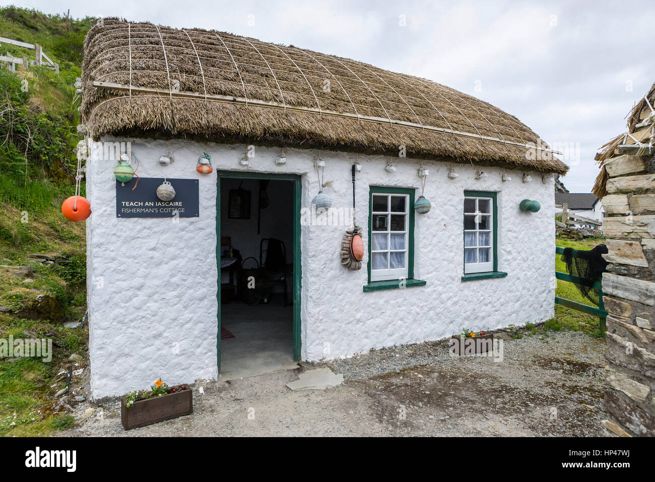 Glencolmcille Folk Village, County Donegal, Irland, Europa. Stockfoto